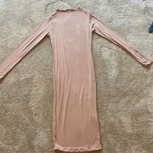Beige Naked Wardrobe Bodycon dress
